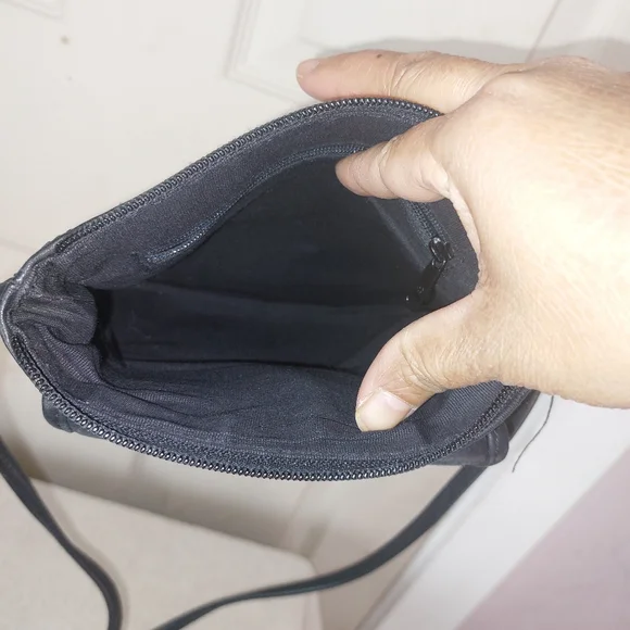 Fossil Black Peebled Genuine Leather Crossbody Bag - Picture 8 of 15